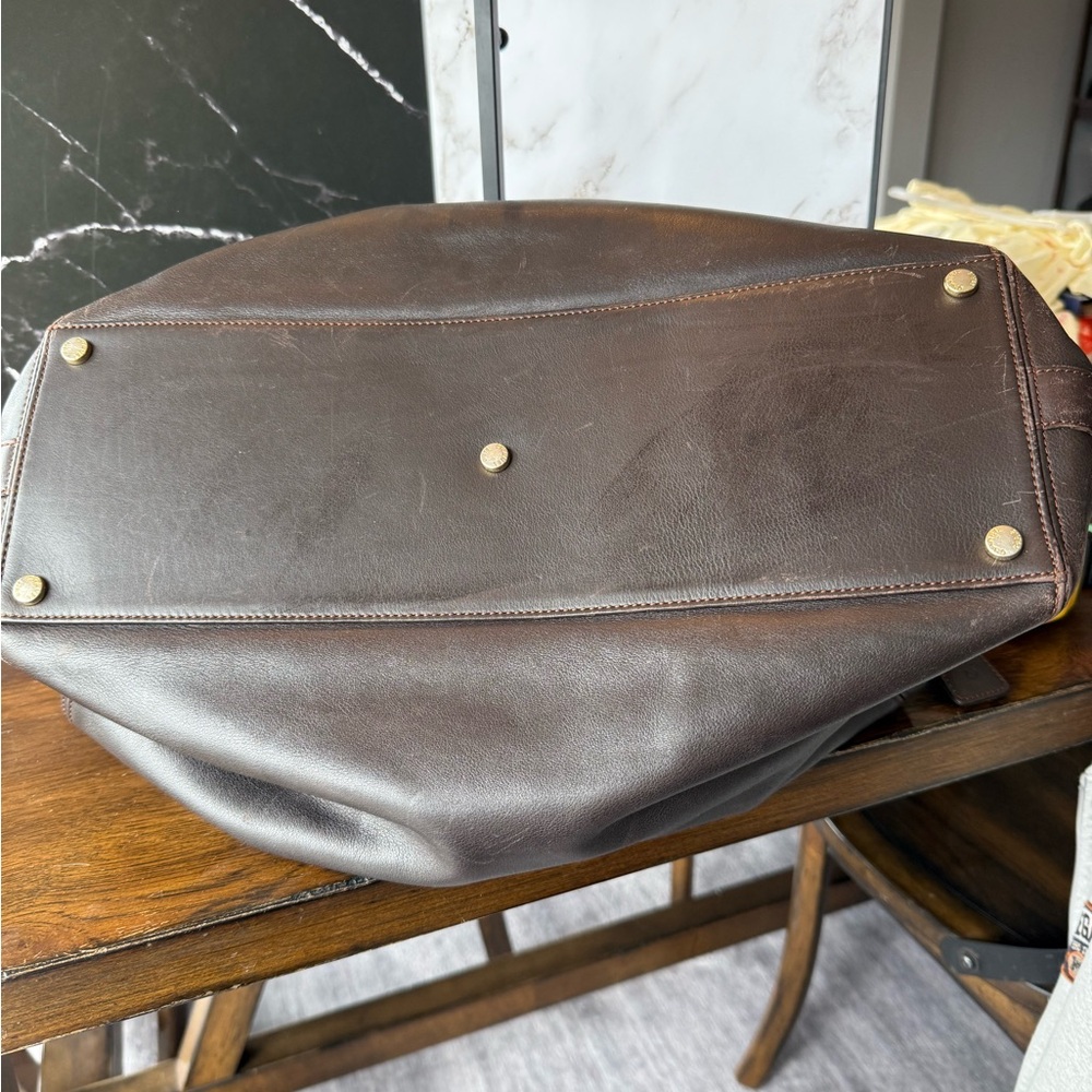 CHANEL Dark Brown Leather Duffel Bag - Picture 9 of 9